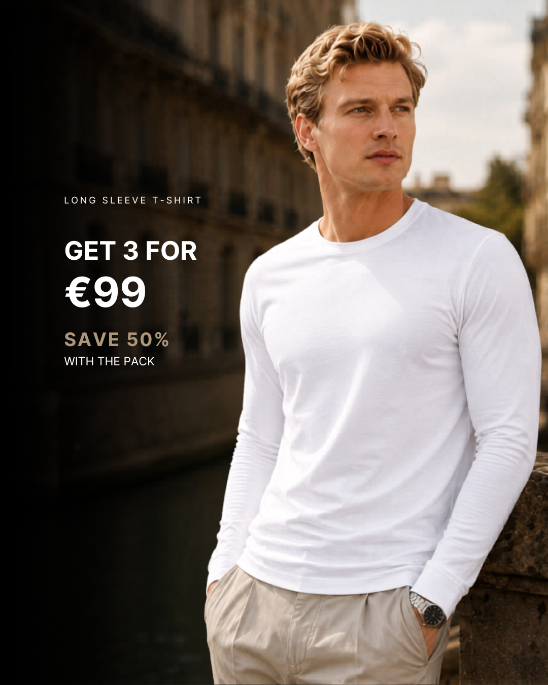 LONG SLEEVE COTTON T-SHIRT